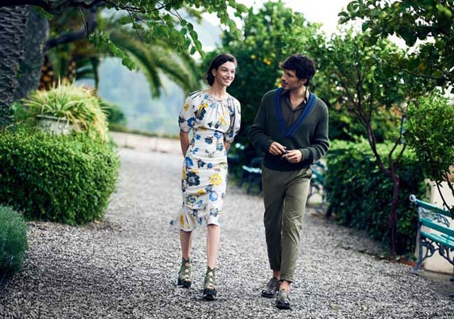Peter Lindbergh - McKenna Hellam, Lily Aldriges & Andres Valencoso - Salvatore Ferragamo - Eté 2017